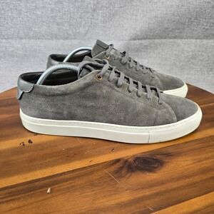 Good Man Brand Edge Sneaker Mens 10 Grey Suede Low Top Made in Italy Luxury